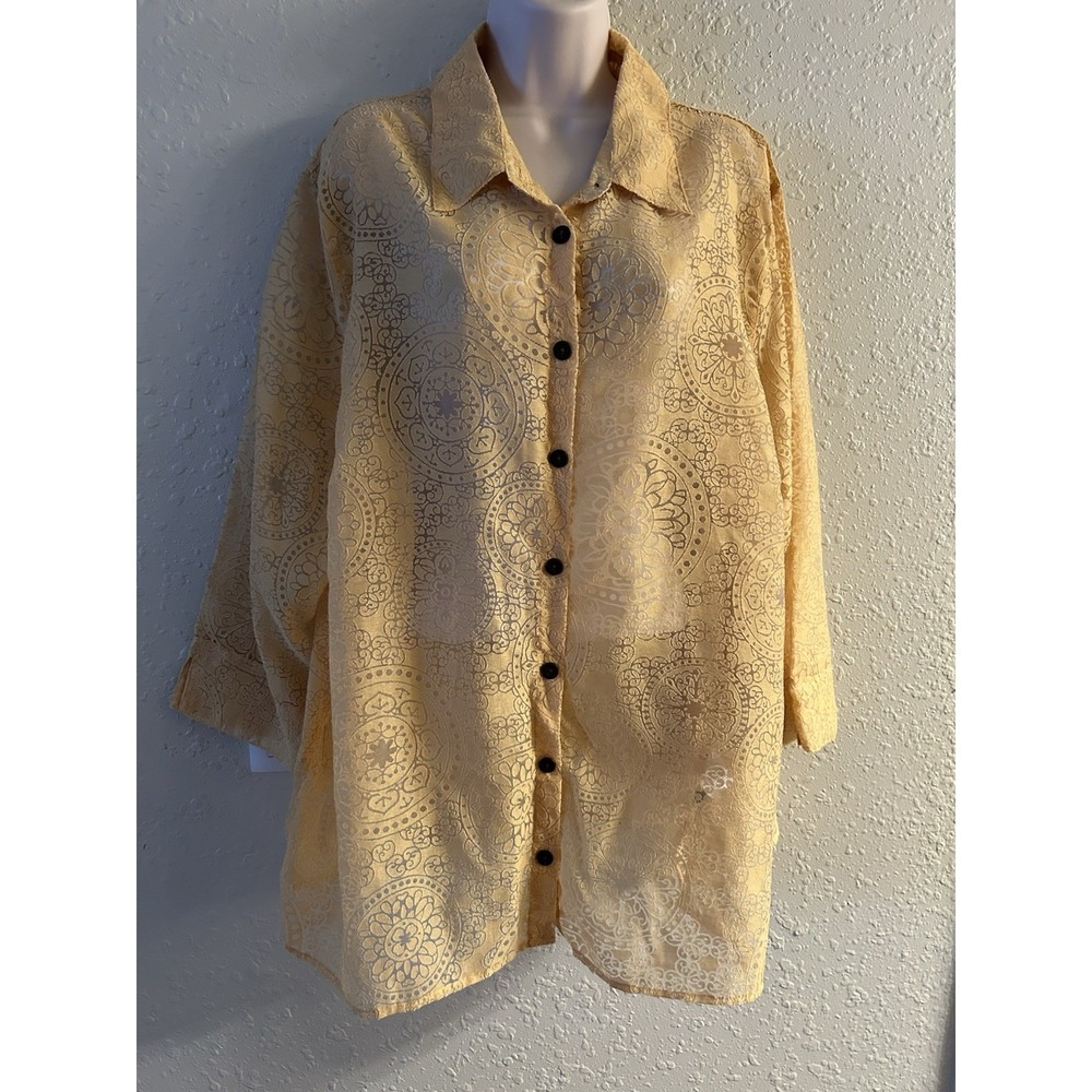 New 20W Alfred Dunner Sheer Medley Top #33*8